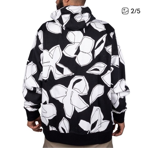 Nike Floral Men's Sportswear Club Full Zip Hoodie Medium - Picture 2 of 9